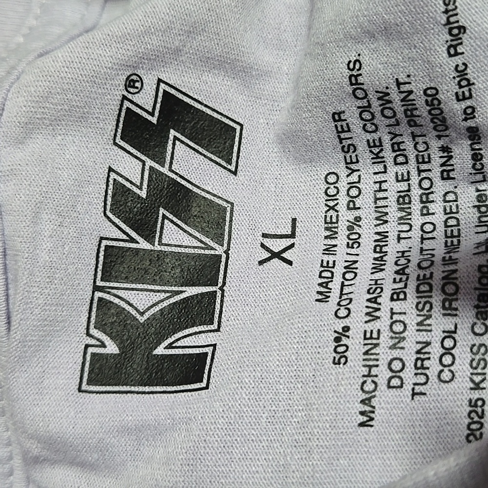 Kiss Kids Graphic T-Shirt Light Purple Oversized Band Tee New Retail Tags Xl - Picture 6 of 15